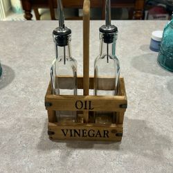Vintage Vinegar And Oil Decanters