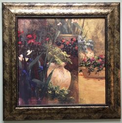 Set of 2 Large Framed Floral Wall Art – 32x32 Inches – Art Fronckowiak