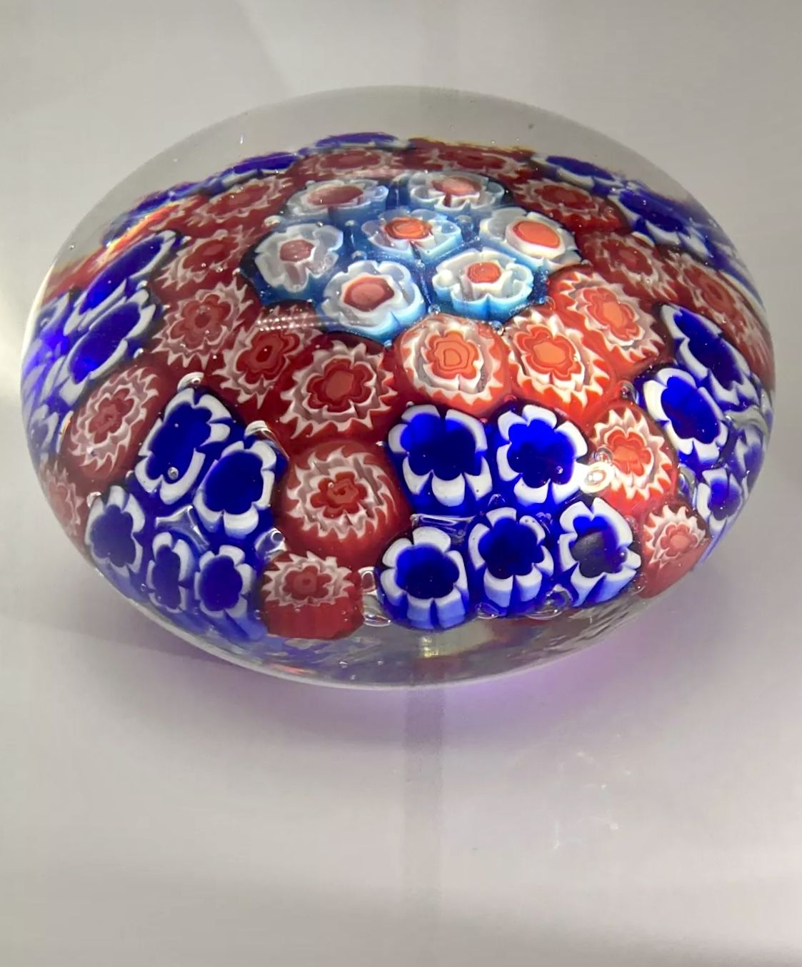 Gorgeous Rare Large MILLIFIORI Paperweight Signed “VENI” Dante Veni Murano