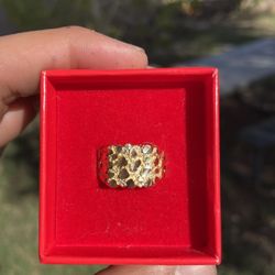10k Nugget Ring Brand New 