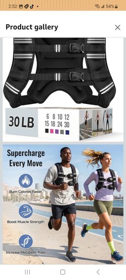 Zeerun Weighted Vest, 6/8/10/12/15/18/20/24/30LB for Men Women
Reflective Stripe Adjustable Buckle, Comfortable Durable Rucking Vest for Walking Runni