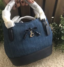 Coach Micro Ally Denim Bucket Bag for Sale in Katy TX OfferUp