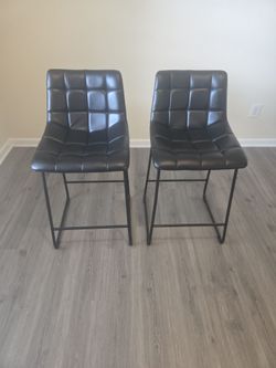 Black Leather Barstools
