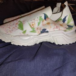 Casual Flower Sports Shoes Women Flat Bottom