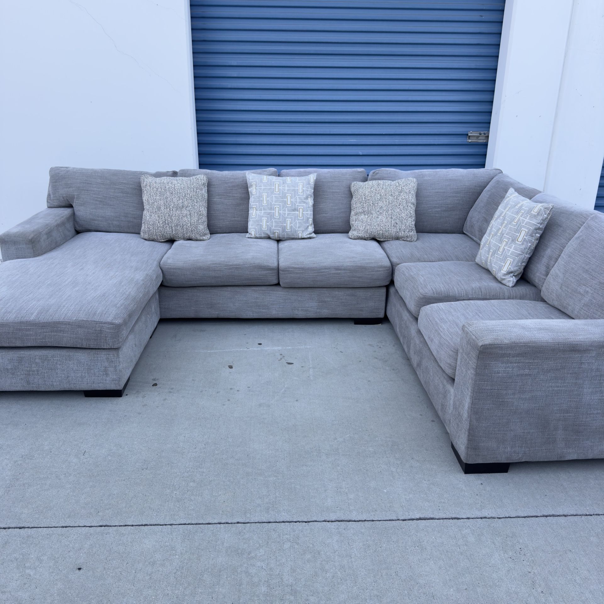 Huge Light Gray Sectional Sofa Couch With Delivery Available