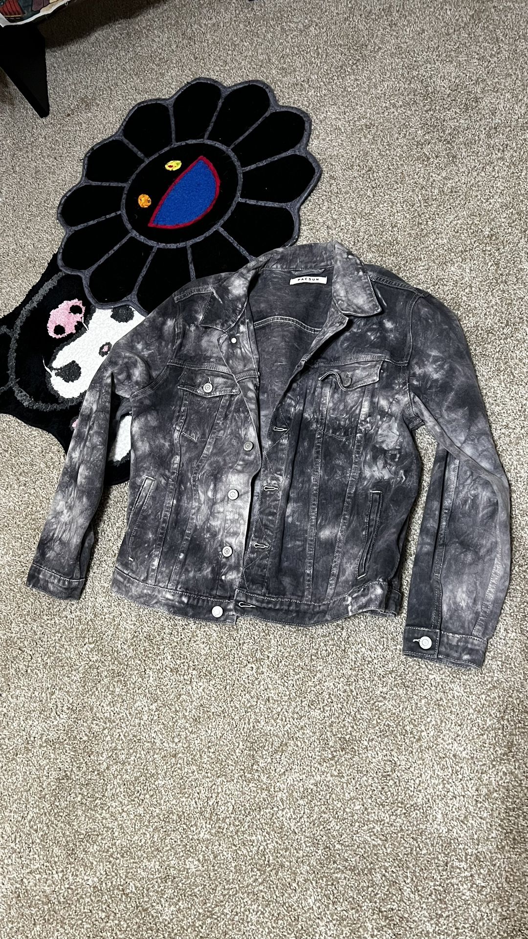 Grey Acid Washed Jean Jacket