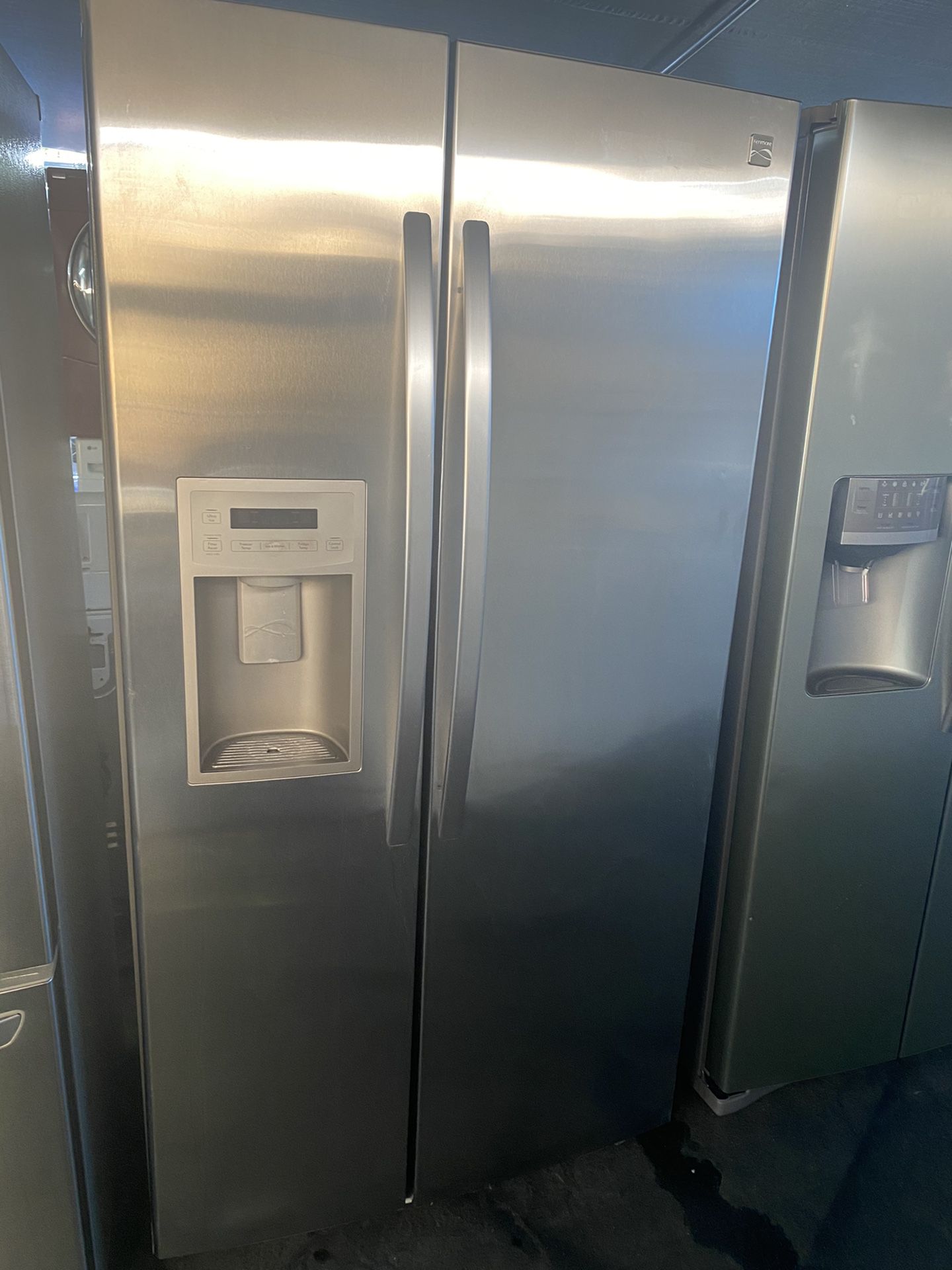 $649 Kenmore Stainless steel side-by-side refrigerator with delivery in the San Fernando Valley
