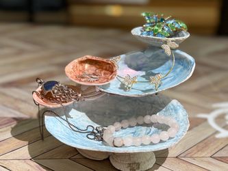 Handmade shell jewelry holder
