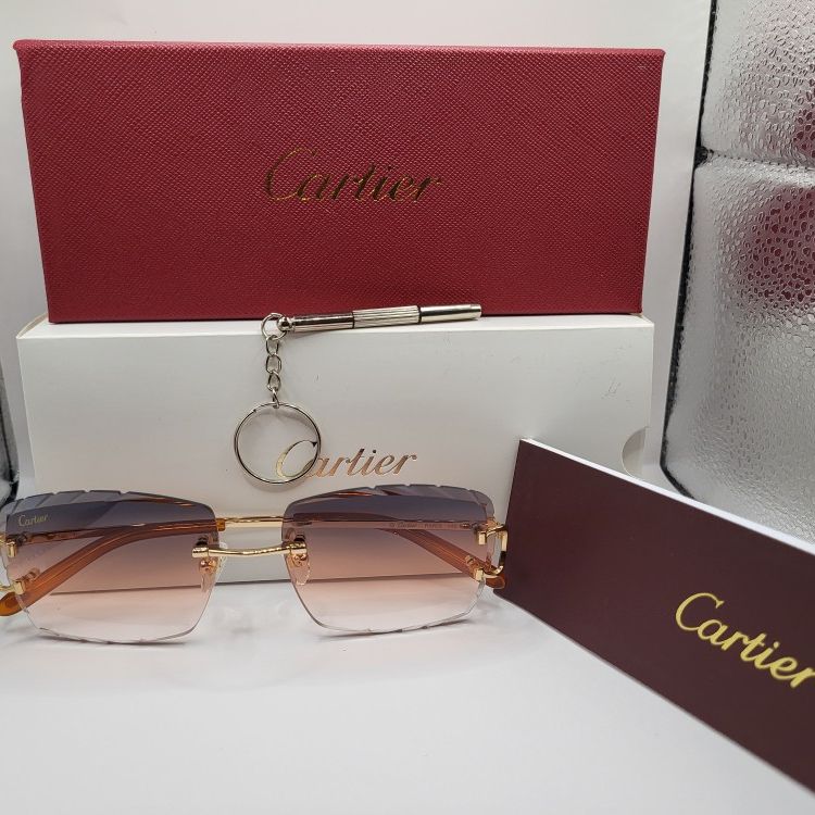 Cartier Rimless Glasses(Blue-Purple)