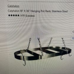 Hanging POT PAN Rack Stainless Steel 18”x36”