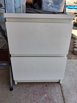 White 2-Drawer Dresser Chest