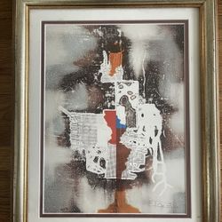 Abstract Framed Painting