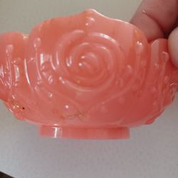 Peach Floral Dish