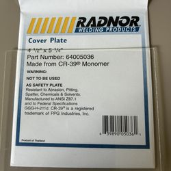 Radnor Welding Cover Plate 4½”×5¼” CR-39 (New) – Box of 50 or Singles Available