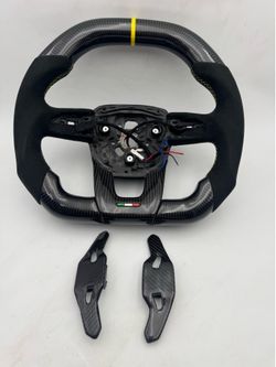 Real Carbon Fiber Steering Wheel Fit For Lamborghini URUS Heated