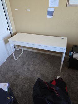 White Desk with 2 large Drawers