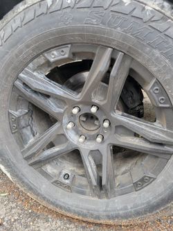 Set of 4 rims and tires for truck obo