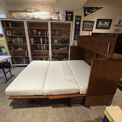 Murphy Cabinet Bed + Bedding Bundle $700