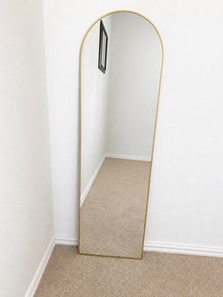 Full body mirror gold accent