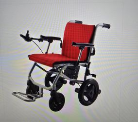 Blue Electric Wheelchair aluminum ultra lightest foldable Mobility Aid
