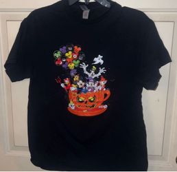 Mickey And Friends Halloween Black Gildan T-shirt M