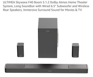 Brand New In Box F40 Sound Bar And Subwoofer W Rears