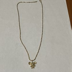 14kt Chain And Mouse Charm