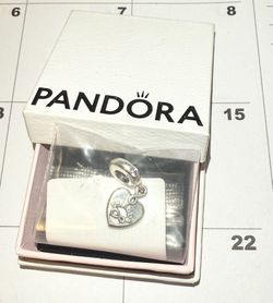 PANDORA FRIENDS FOREVER HEART DANGLE CHARM