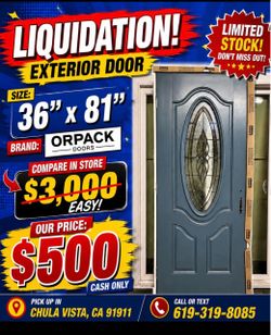 Orpack Doors 36x81 Exterior Door with Oval Glass