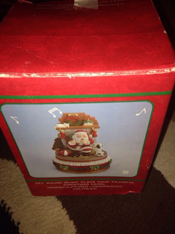 Christmas carol music plays