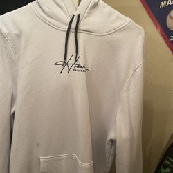 Hollister white large hoodie 
