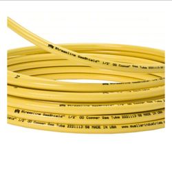 Mueller Streamline 5/8 In. X 100ft. Coated Copper Type R CoilCopper, 5/8 in, Type ACR, 100 ft, Coil, Coating Color Yellow