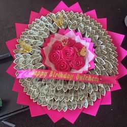Eternal Flower bouquet With Money 