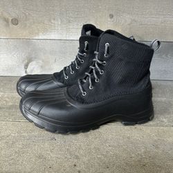 Sperry Mens Duck Float Lace Up Rain Snow Boot Black Size 12 M Worn Once STS24761