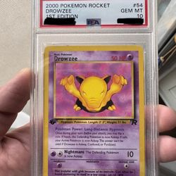 Drowzee 54 First Edition PSA 10