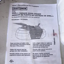 Craftsman DieHard 953918 3/4 HP Garage Door Opener Motorhead Only with Rail Used