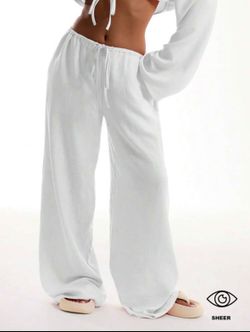 Large White linen pants