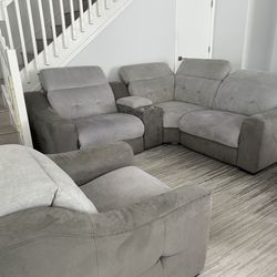 Reclining sectional and chair