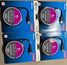 Commercial Electric 6ft HDMI Cable – Lot of 4