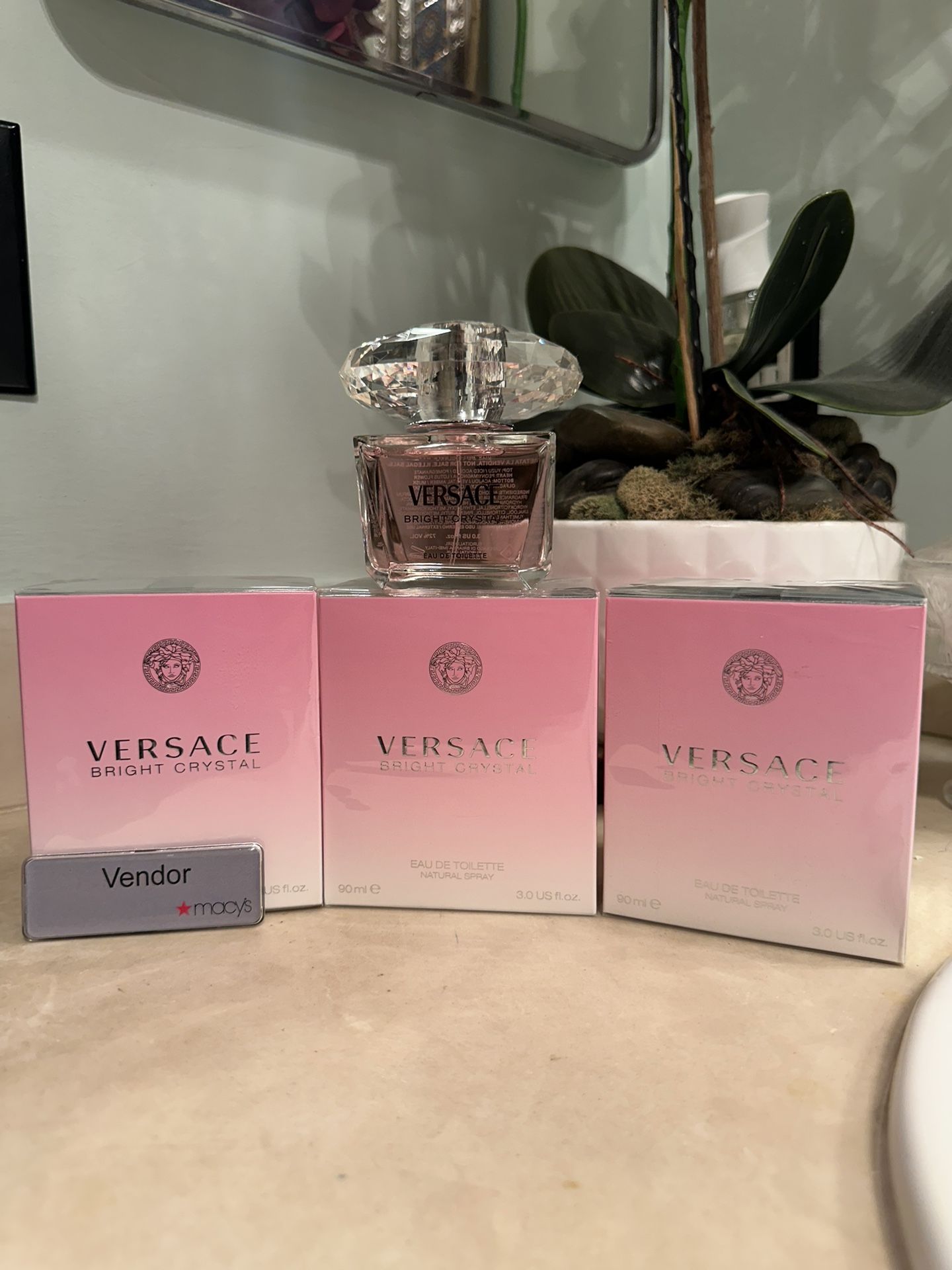 New Authentic Versace Bright Crystal 3.0oz EDT Para Mujer / For Women