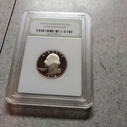 1978 S WASHINGTON  QUARTER. DCAM GEM PROOF