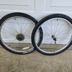26" Weinmann 519 Mountain Bike Wheelset + Tires ready to ride