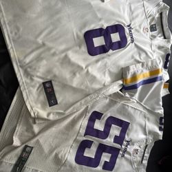Nike Minnesota Vikings Kirk Cousins And Anthony Barr Jersey Lot XL