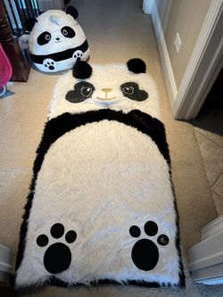 Panda Sleeping Bag With Squishmallow