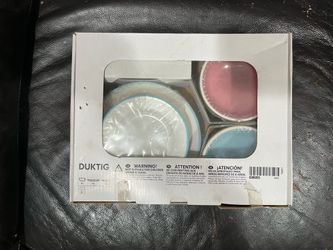 New IKEA play kitchen dishes plate, bowls set