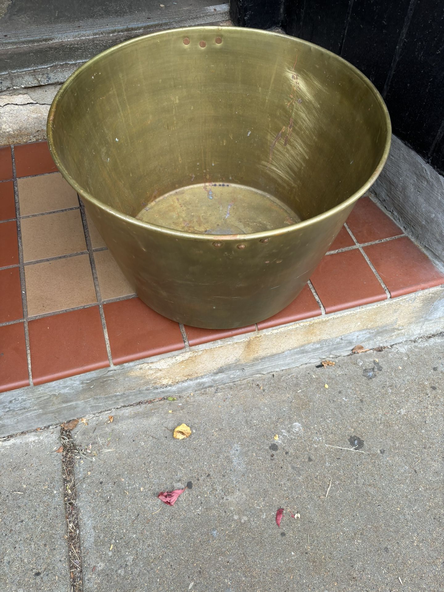 Heavy Brass Bucket