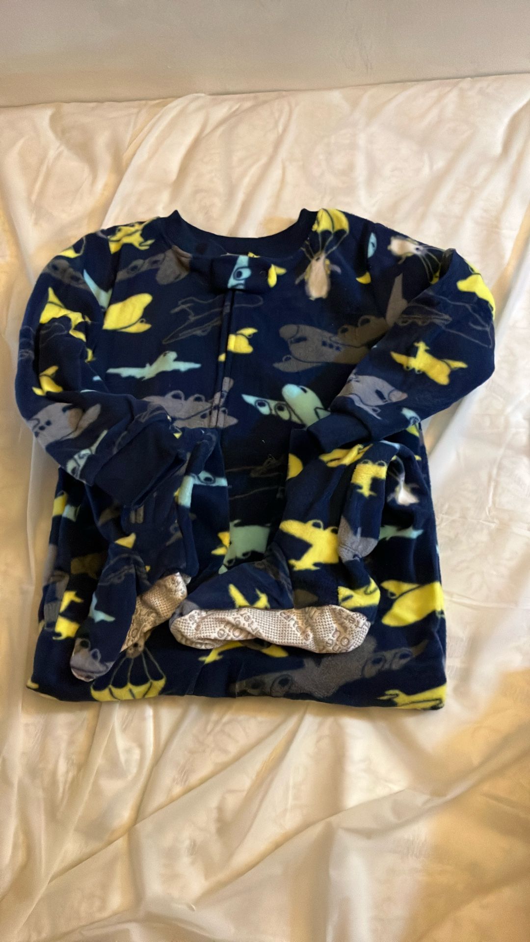 Airplanes! Boys Size 2t Winter Fleece Footed Pjs Pajamas