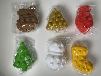 NEW 6 Pack Christmas 3D Pop Fidget Toys