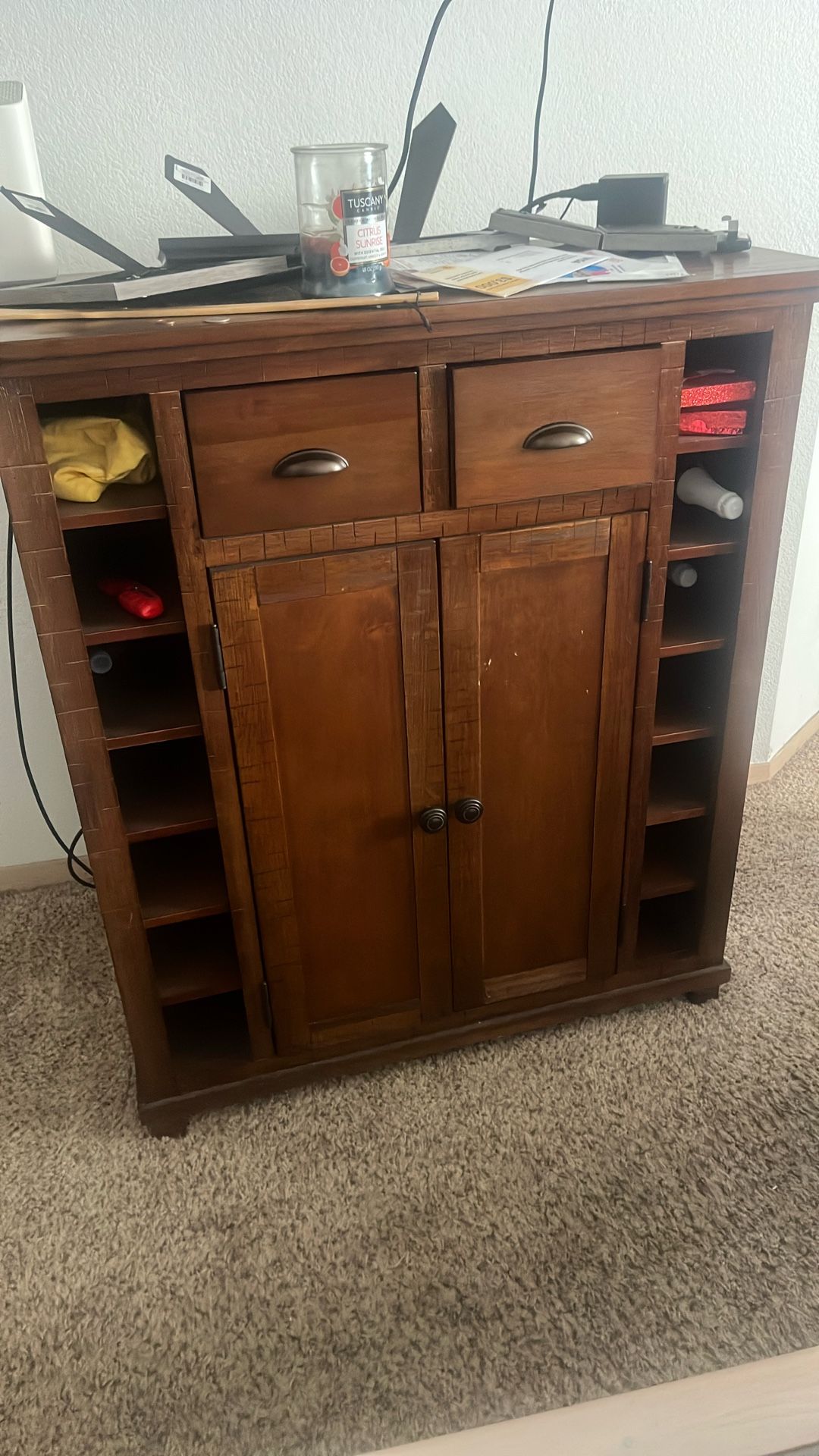 Wine Holder And 6 Chair Dining Table