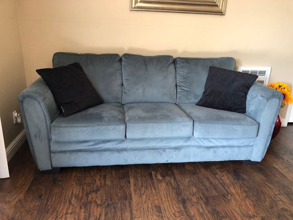 Light Blue Suede Couch For Sale In Newark Ca Offerup